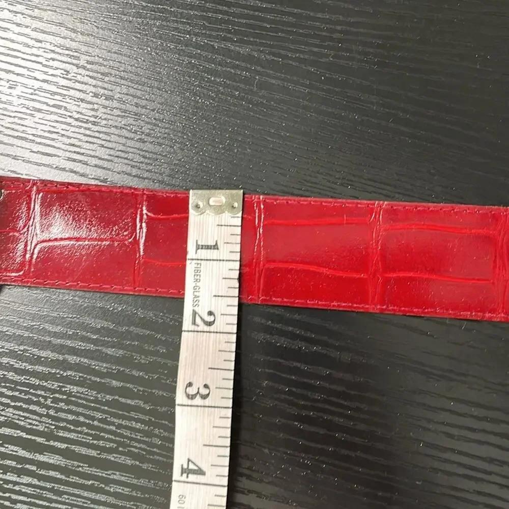 Axcess Vintage Avant Faux Croc Embossed Belt - Picture 5 of 6